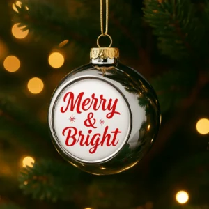 Kerstballen met foto of logo